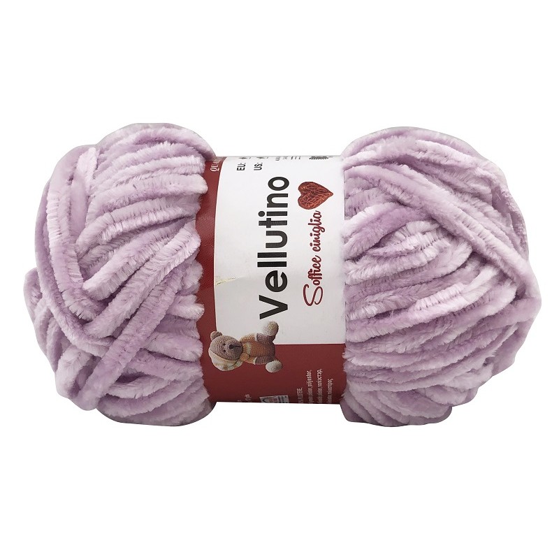 Gomitolo di Lana Ciniglia Vellutino Tre Sfere Colore Viola 7F4E52