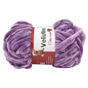 Gomitolo di Lana Ciniglia Vellutino Tre Sfere Colore Viola 7F4E52